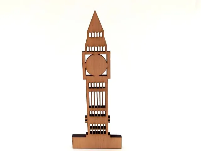 Medinis big ben laikrodzio modelis
